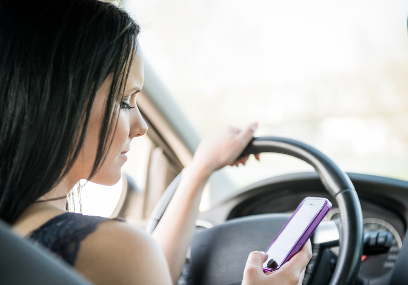 Using smartphone while driving