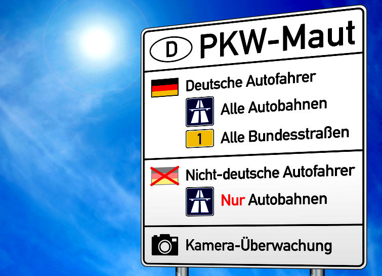 Schild PKW Maut fr deutsche Autofahrer