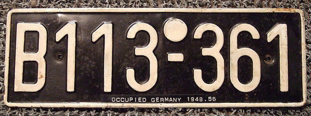 DDR Schiebeschild-Länderkennung-KFZ-Kennzeichen für Oldtimer-Original 1974