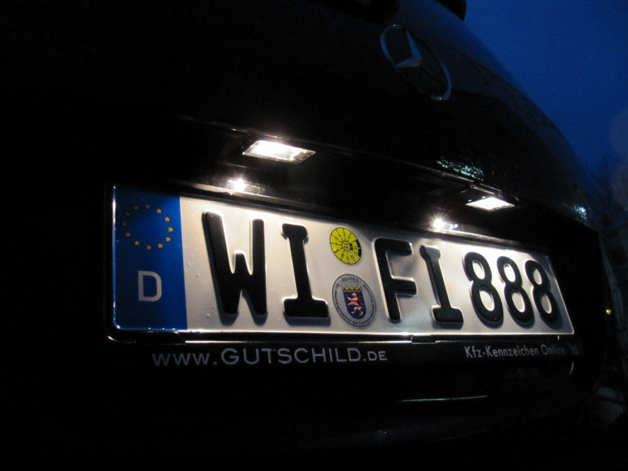 LEDFEWAG 2 Stück Auto Kennzeichenbeleuchtung Nummernschilder Licht