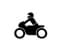 Motorrad icon monochrom