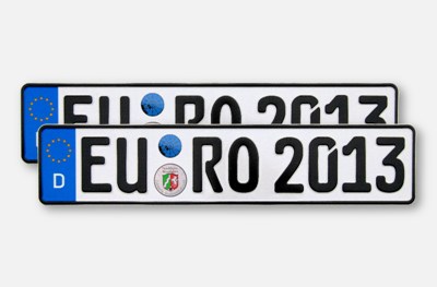 Namensschild im Design Eurokennzeichen - Schilder online kaufen