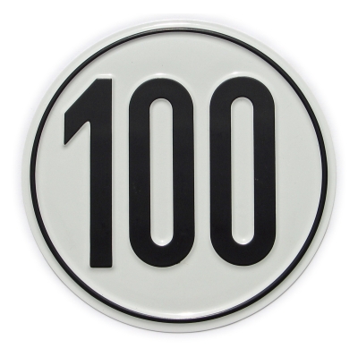 Vorschaubild für Geschwindigkeits-Schild 100 km/h 